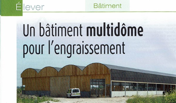 RéussirBovins visite un Bâtiment Multidôme pour l'engraissement